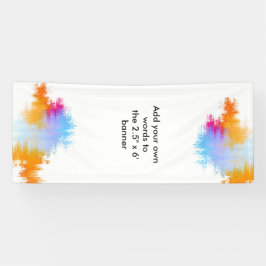Große kundenspezifische Fahne mit Aquarell-Grenze Banner