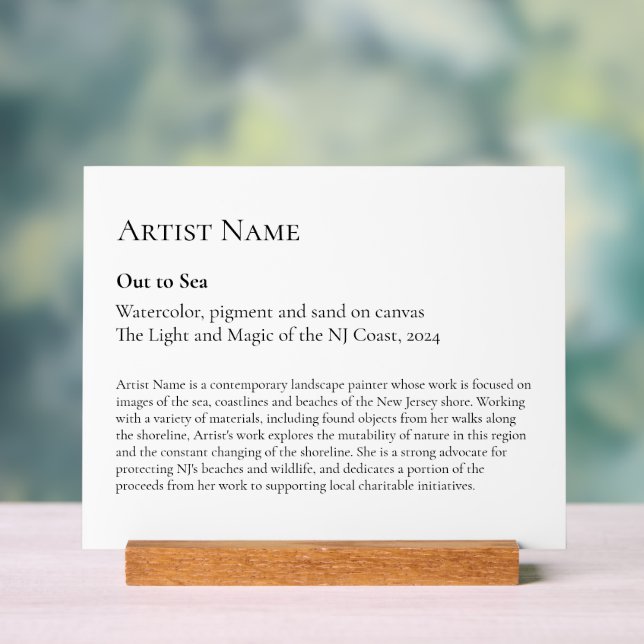 Grosse Kunstgalerie Museo Cantonale d'Arte Acrylschild (Neutral)