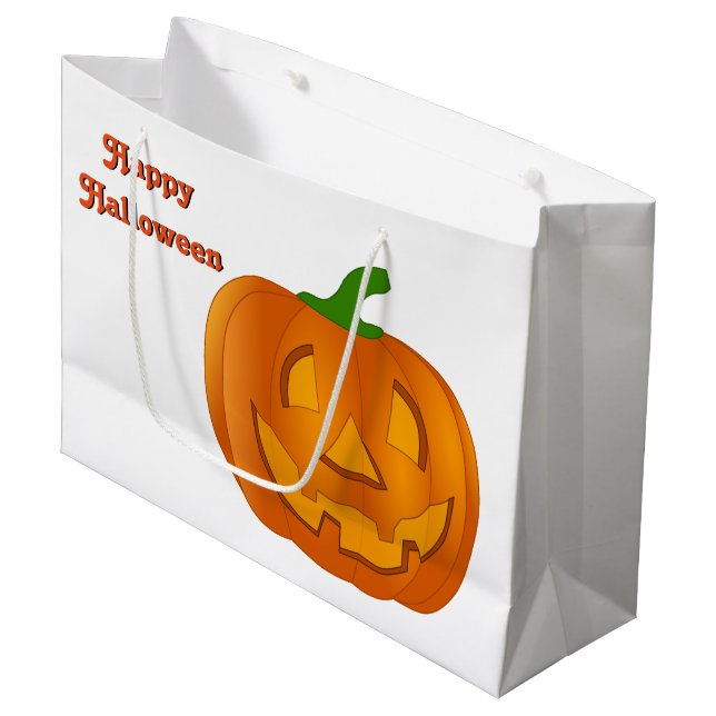 Große Kürbiskeule Geschenktüte (Vorderseite Schrägansicht)