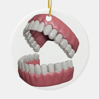 große Lächelnzähne Keramikornament