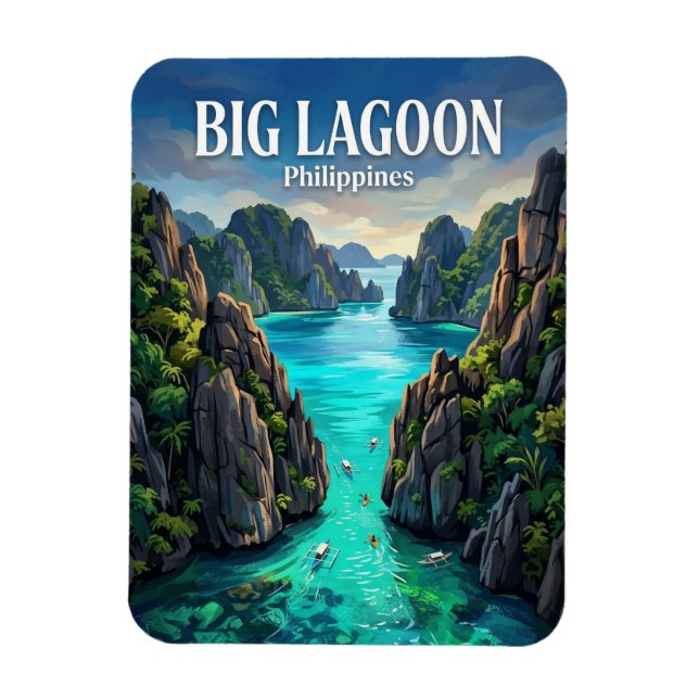 Große Lagune Philippinen Magnet (Vertikal)