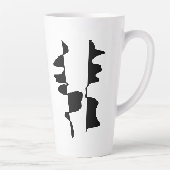 Große Latte Art Abstract Dual Face Tasse (Rechts)