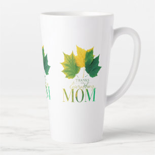Große Latte Tasse, 17 oz - "Danke für alles, Milchtasse