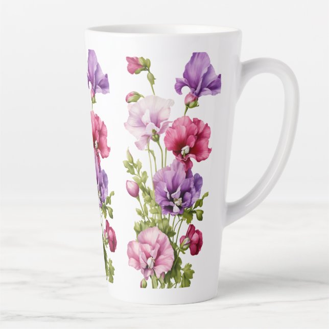 Große Latte-Tasse - 17 oz | Elegant Floral Bouquet Milchtasse (Rechts)