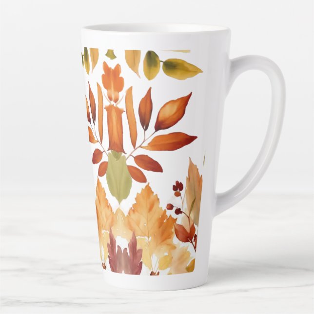 Große Latte Tasse 17oz - Blätter & Naturschönheite (Rechts)