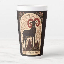 Große Latte Tasse Aries Celestial Zodiac Art