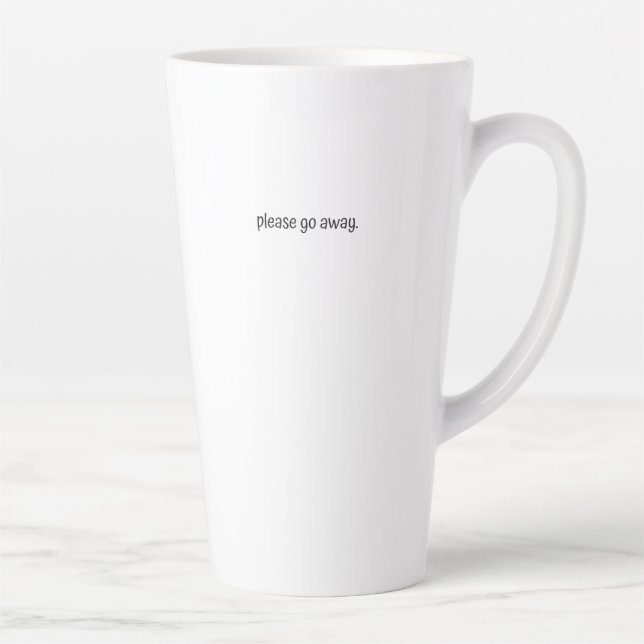 Große Latte-Tasse - Bitte geh weg. Milchtasse (Rechts)