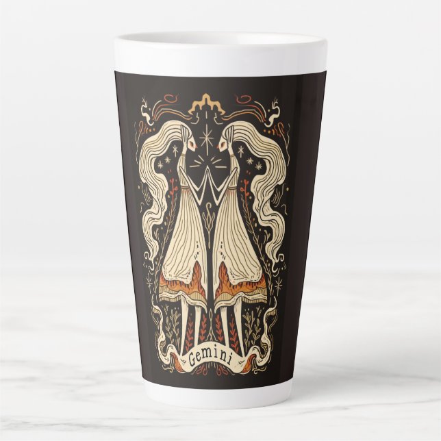 Grosse Latte Tasse Gemini Celestie Zodiac Art (Vorderseite)