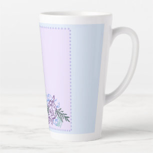 Große Lavendel Rose Latte Tasse