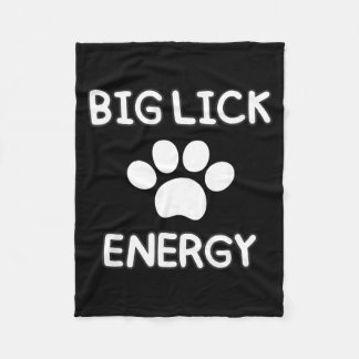Große Leck Energie Lustiger Hunde Liebhaber Welpen Fleecedecke