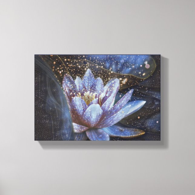 Grosse Leinwand Blume Die Kunst strahlt blau aus (Vorderseite)