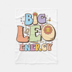 Große Leo-Energie Retro Groovy Astrologie Sternzei Fleecedecke