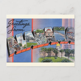 Große Letter Gruß von Alabama Postcard Postkarte