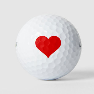 Große Liebe in Rot-Weiß-Form Golfball