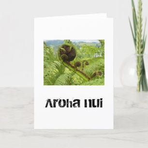 Große Liebe Koru. Über der Canopy Grußkarte. Karte
