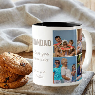 Große Liebe Sie zum Mond & Back Foto Collage Zweifarbige Tasse