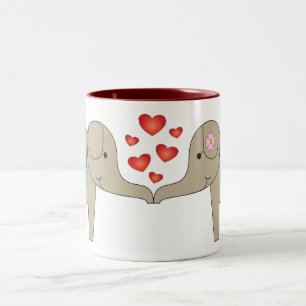 Große Liebe-Tassen Zweifarbige Tasse