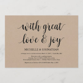 große Liebe und Freude, Einladungen zum Hochzeitst
