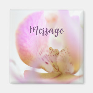 Große Lila Orchid Floral Bokeh Fotografie Magnet