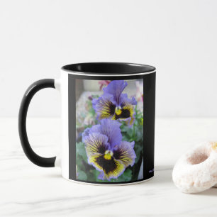 Große Lila Stiefmütterchen-Tasse 11 oz Tasse