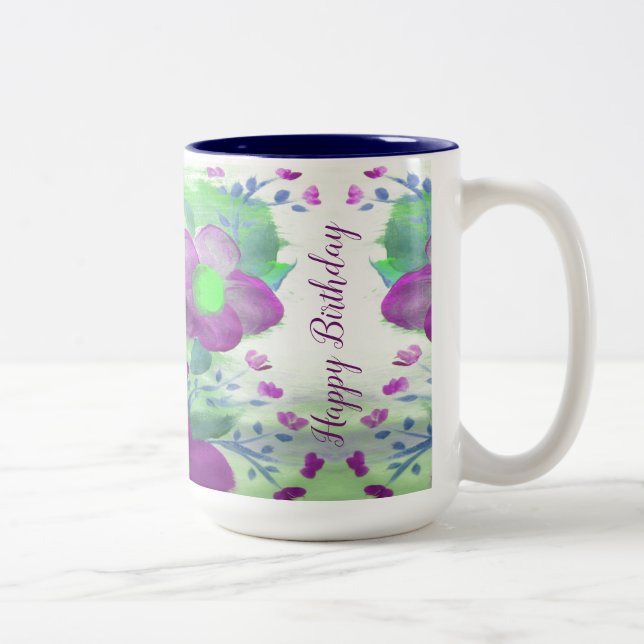 Große Lila Tasse für die Marine Blye und die Limet (Rechts)