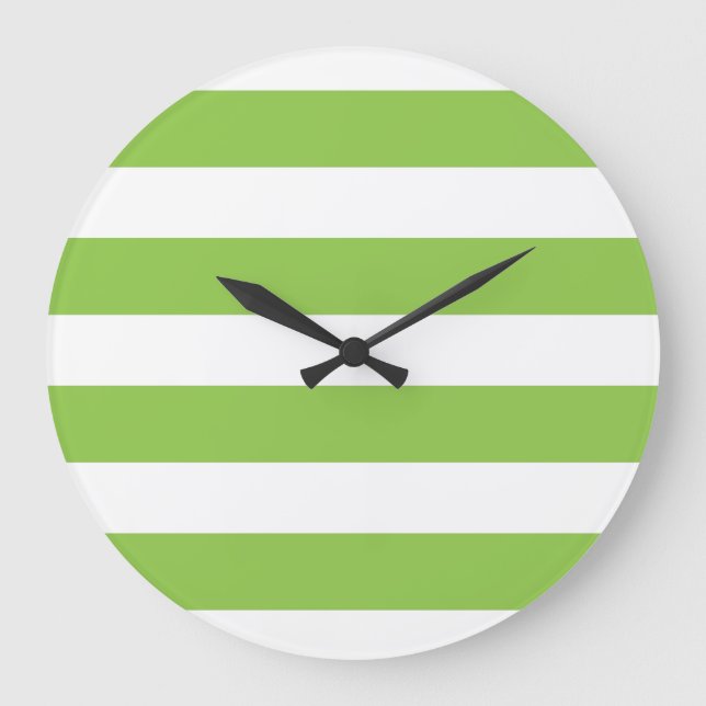 Große Limone grüne Wand-Uhr Große Wanduhr (Vorderseite)