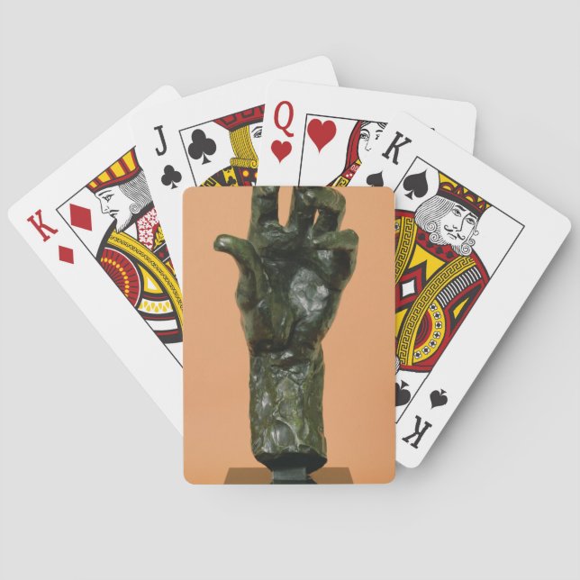 Große links Hand (Bronze) Spielkarten (Rückseite)