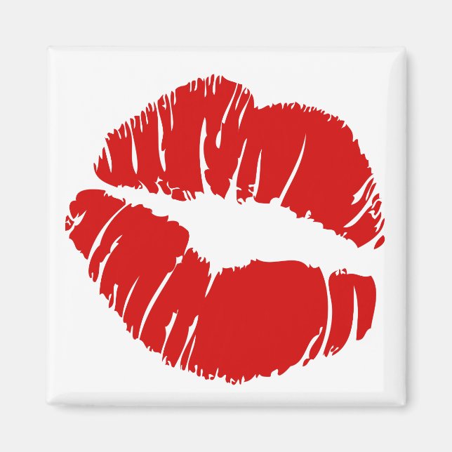 Große Lippen küssen Riesenlips riesige Küssen Mund Magnet (Vorne)