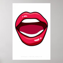 Große Lippen | Retro Pop Art Poster 60er 70er | An