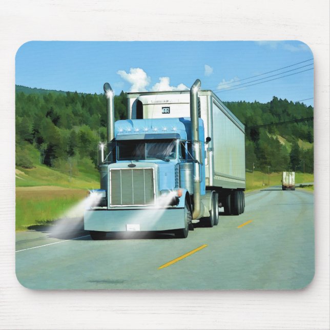 Große Lkw- und Autobahntechnik für Lkw-Liebhaber Mousepad (Vorne)