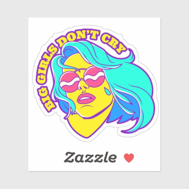 Große Mädchen weinen nicht Aufkleber (Blatt)