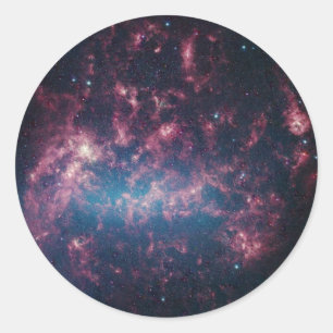 Große magellanische Cloud - Galaxie und Sterne Runder Aufkleber