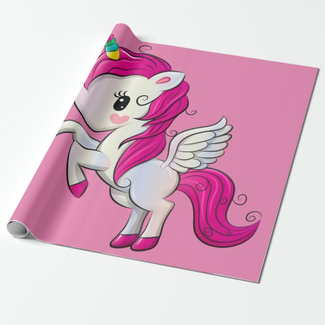 Große magische Flugunikorin Geschenkpapier (Ungerollt)