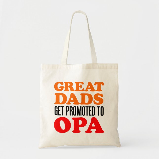 Große Mamas werden zum Opa Tote Bag befördert Tragetasche (Vorne)