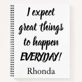 Große Manifestation Schwarz/Weiß Notizbuch