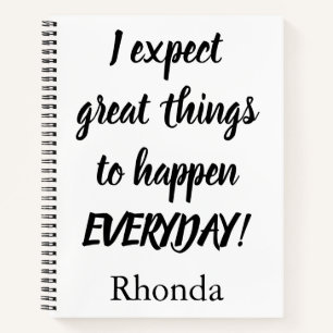 Große Manifestation Schwarz/Weiß Notizbuch