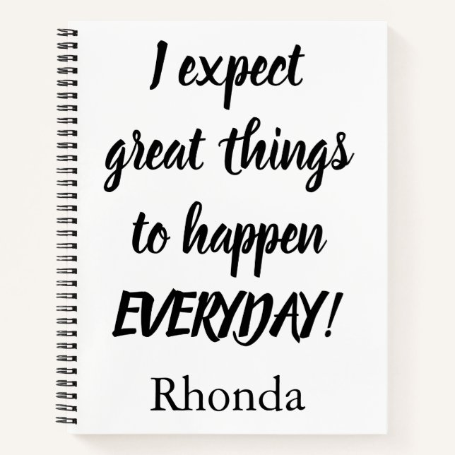 Große Manifestation Schwarz/Weiß Notizbuch (Vorderseite)