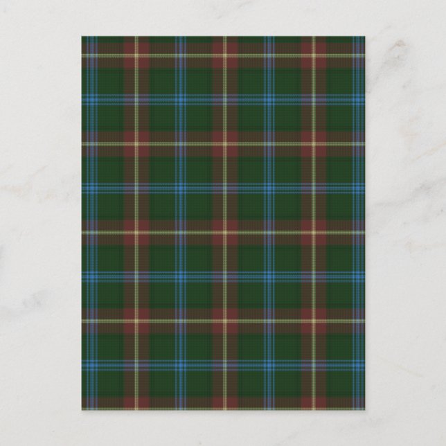 Große Manitoba-Tartan Postkarte (Vorderseite)