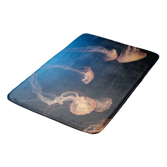 Große, maßgeschneiderte Gelee Fish Bath Mat Badematte (Schrägansicht)