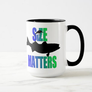 Größe Materie Funny Fishing Tasse groß