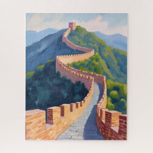 Große Mauer Chinas Gemälde Wasserfarbe
