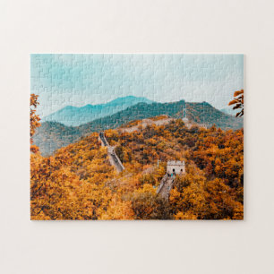 Große Mauer der China Herbstlandschaft Aussicht a