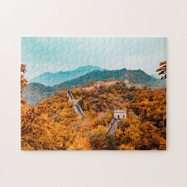 Große Mauer der China Herbstlandschaft Aussicht au (Horizontal)