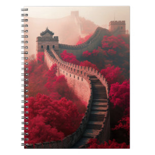 Große Mauer der China im Herbst - Landschaftlich R Notizblock