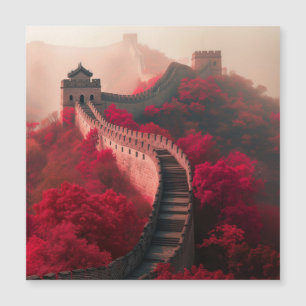 Große Mauer der China im Herbst - Magnetkarte