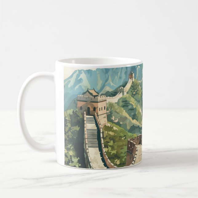 Große Mauer der China Kaffeetasse (Links)