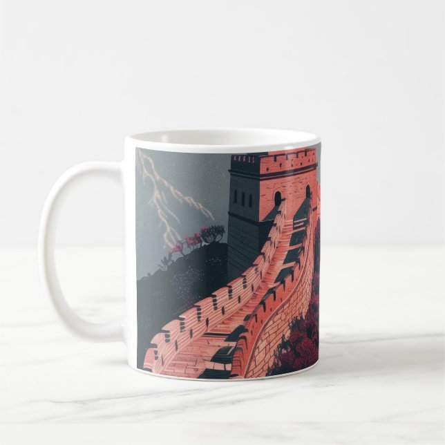 Große Mauer der China Kaffeetasse (Links)