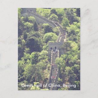 Große Mauer der China Peking Postkartentreppen Postkarte