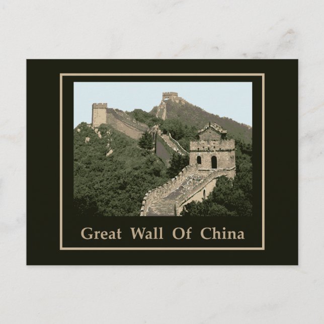 Große Mauer der China Postkarte (Vorderseite)