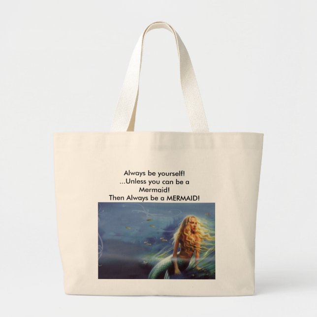 Große Meerjungfrau-Tasche Jumbo Stoffbeutel (Vorne)